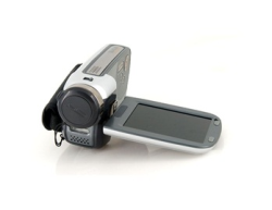 Filmadora HD Camcorder na cor prata