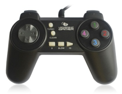 Gamepad joystick na cor preta